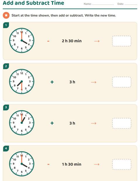 Preview of Telling Time worksheet for grade 3