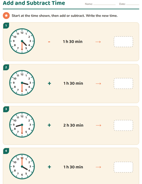 Preview of Telling Time worksheet for grade 3