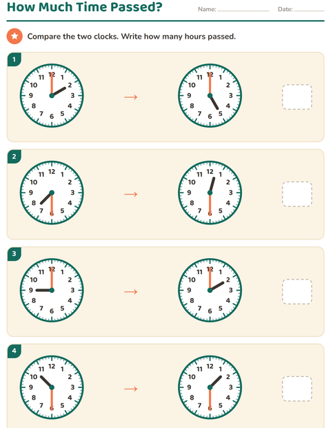 Preview of Telling Time worksheet for grade 3
