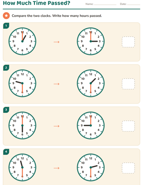 Preview of Telling Time worksheet for grade 3