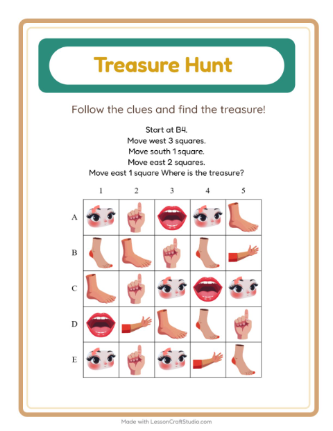 Treasure Hunt with Body Parts