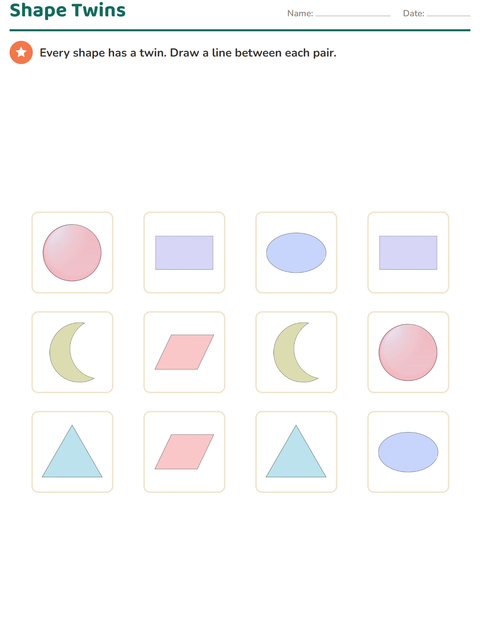 Preview of Visual Matching worksheet for kindergarten