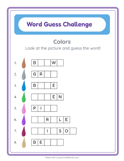 Word Guess Practice