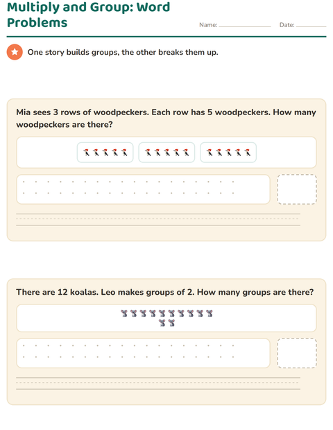 Multiply and Group: One Story Builds, One Story Breaks Up