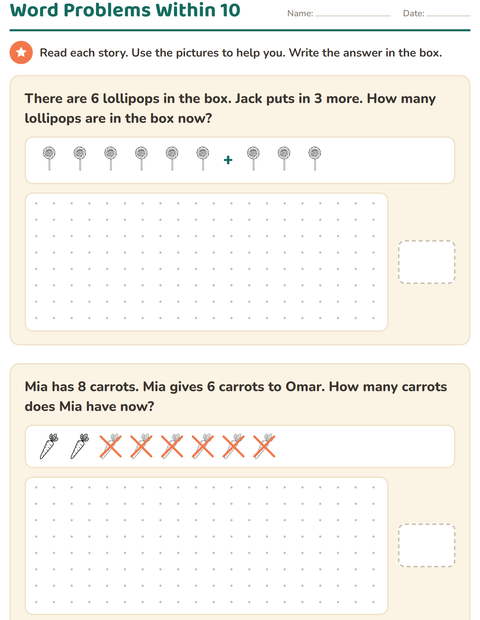 Preview of Word Problems worksheet featuring Easter BW for grade 1