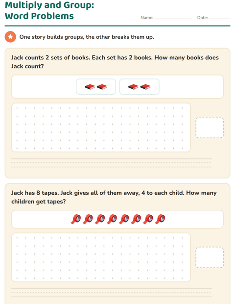 Preview of Word Problems worksheet featuring Classroom for grade 3
