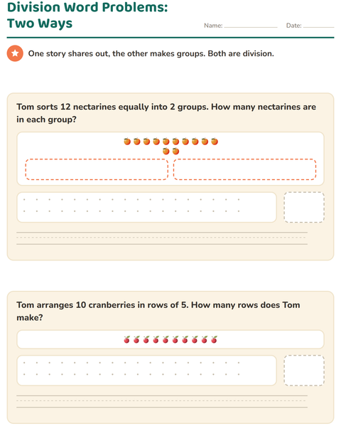 Division Two Ways: Sharing on One Card, Grouping on the Other