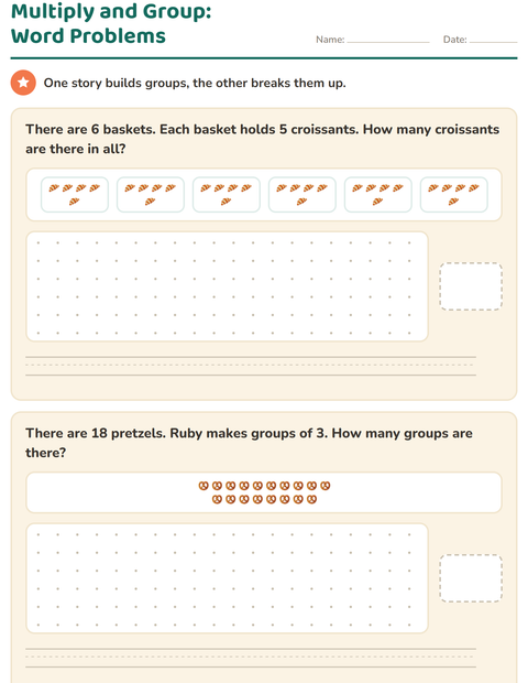 Multiply and Group: Word Problems — Bakery