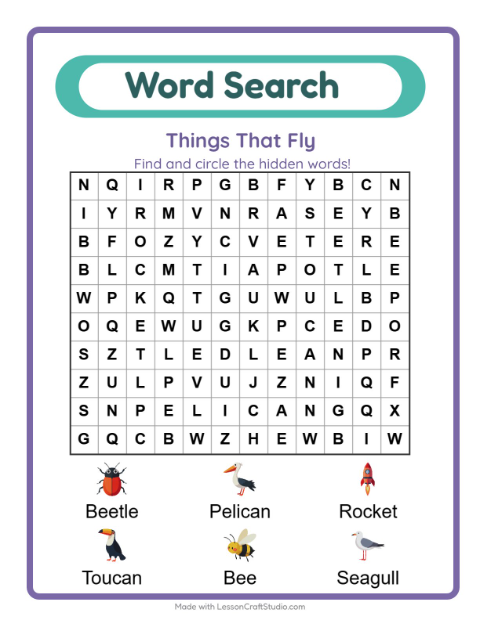 Preview of Word Guess worksheet featuring Insects and Bugs for kindergarten