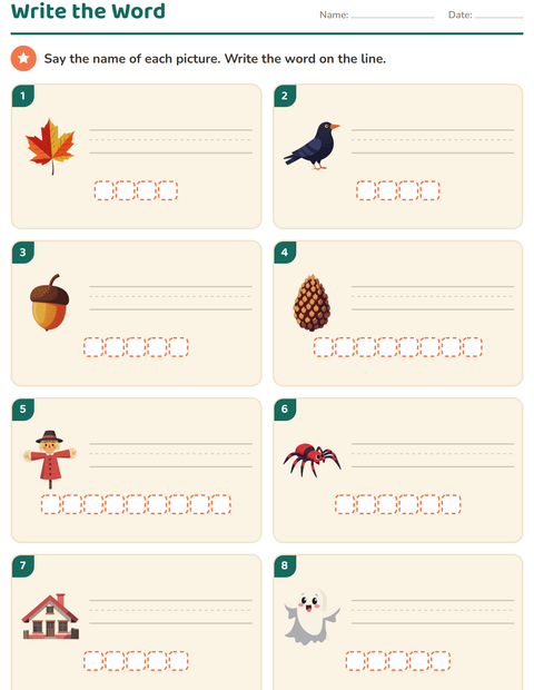 Preview of Write the Word worksheet featuring Miscellaneous for grade 1