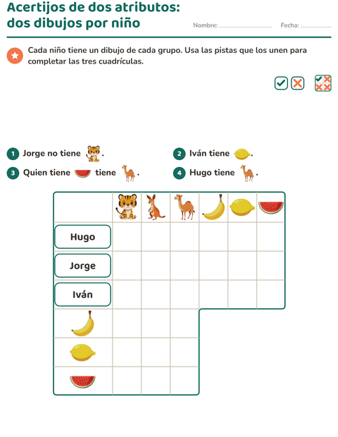 Vista previa de la hoja de Acertijos de lógica con Animales del zoológico para grado 3