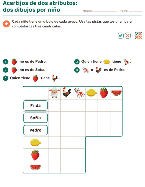 Vista previa de la hoja de Acertijos de lógica con Animales de granja para grado 3