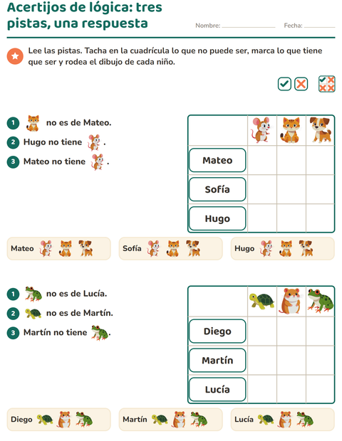 Acertijos de lógica: tres pistas, una respuesta