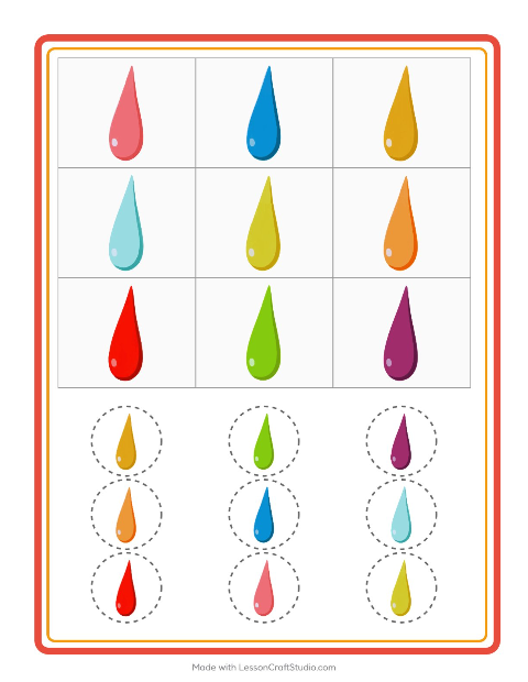 Vista previa de la hoja de Bingo con Colores para jardín infantil
