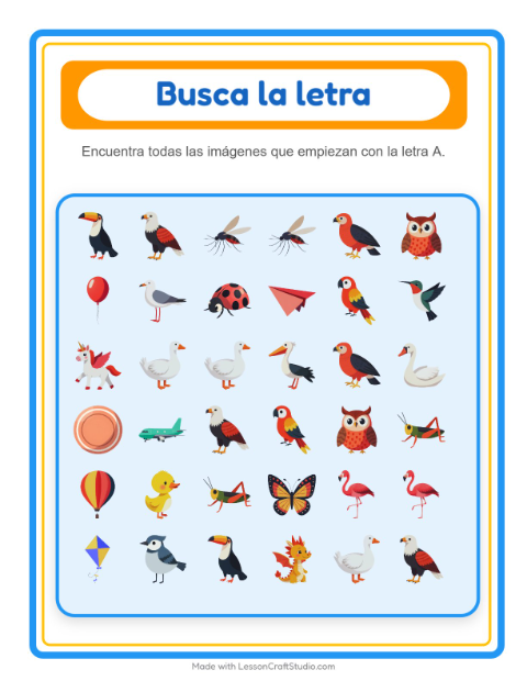 Vista previa de la hoja de Busca Y Cuenta con Cosas que vuelan para preescolar