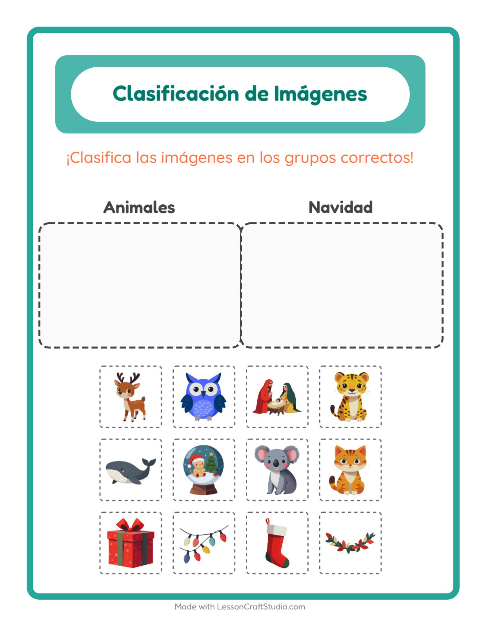 Clasifica Animales y Navidad