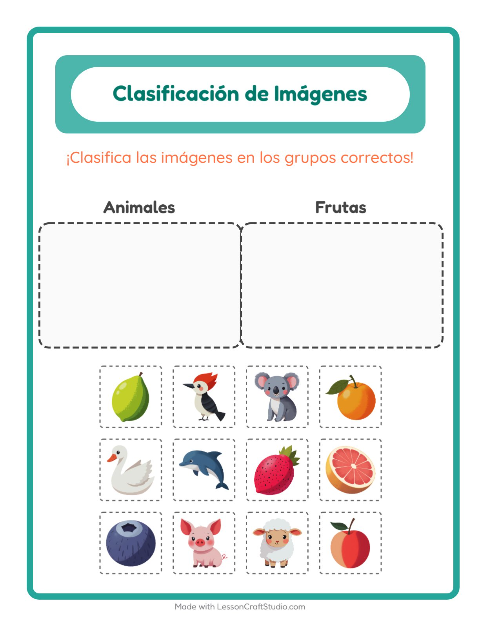 Clasifica Animales y Frutas