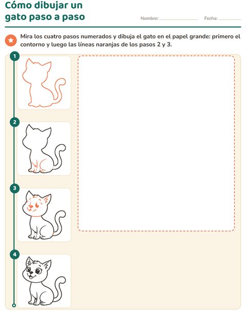 Cómo dibujar un gato paso a paso