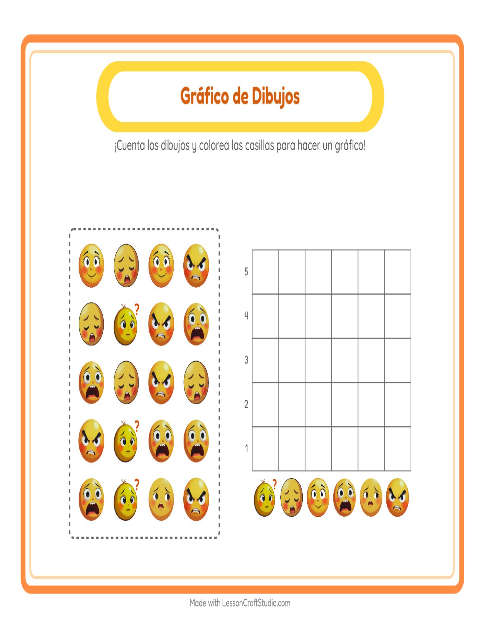 Vista previa de la hoja de Contar En Gráfico con Accesorios para jardín infantil