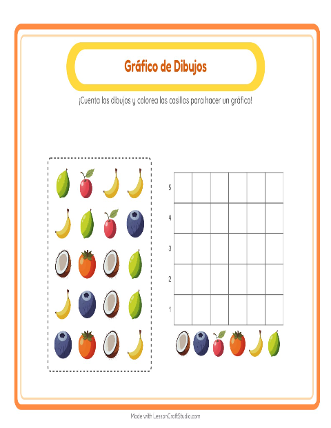 Vista previa de la hoja de Contar En Gráfico con Accesorios para jardín infantil