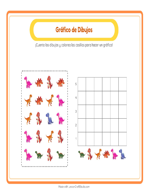 Vista previa de la hoja de Contar En Gráfico con Accesorios para jardín infantil