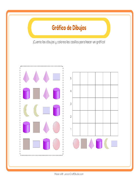 Vista previa de la hoja de Contar En Gráfico con Accesorios para jardín infantil