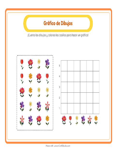 Vista previa de la hoja de Contar En Gráfico con Accesorios para jardín infantil