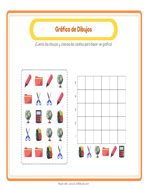 Vista previa de la hoja de Contar En Gráfico con Oficina de correos para jardín infantil