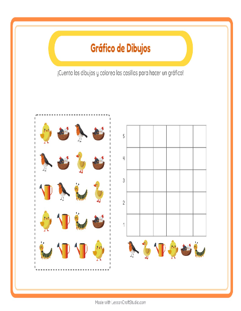 Vista previa de la hoja de Contar En Gráfico con Oficina de correos para jardín infantil
