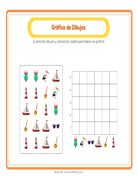 Vista previa de la hoja de Contar En Gráfico con Oficina de correos para jardín infantil