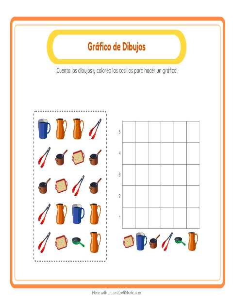 Vista previa de la hoja de Contar En Gráfico con Oficina de correos para jardín infantil