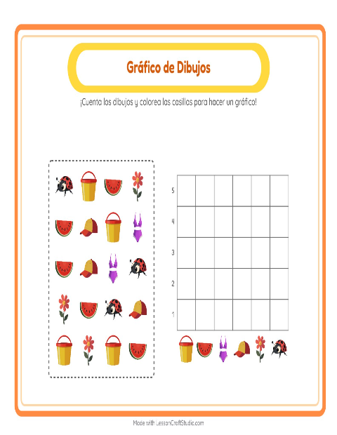 Vista previa de la hoja de Contar En Gráfico con Oficina de correos para jardín infantil