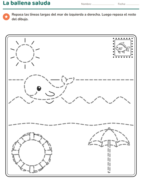 Vista previa de la hoja de Dibujos para repasar para kínder