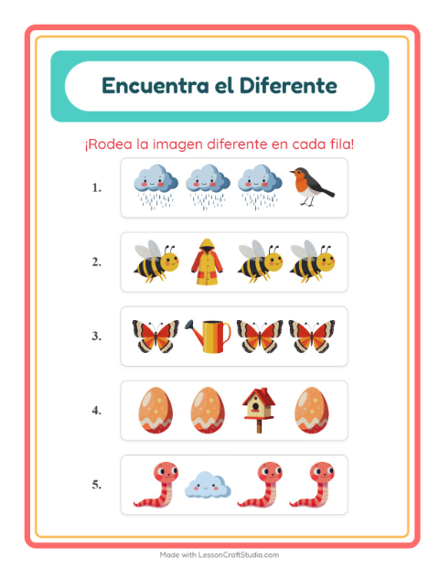 Cuál no pertenece — Primavera