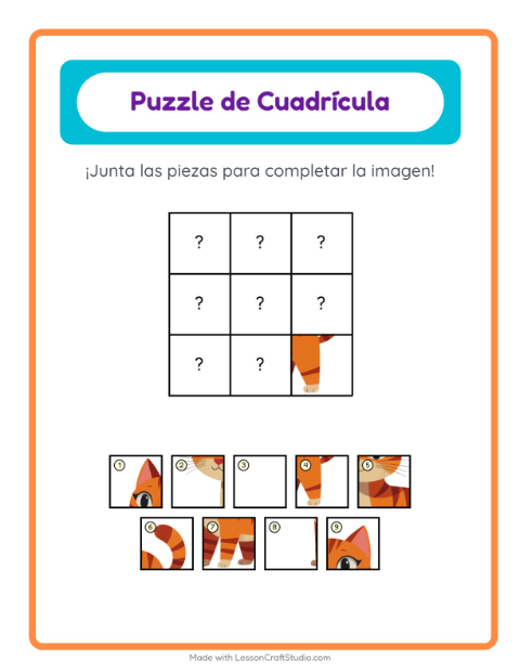Vista previa de la hoja de Emparejar En Cuadrícula con Animales de granja para jardín infantil