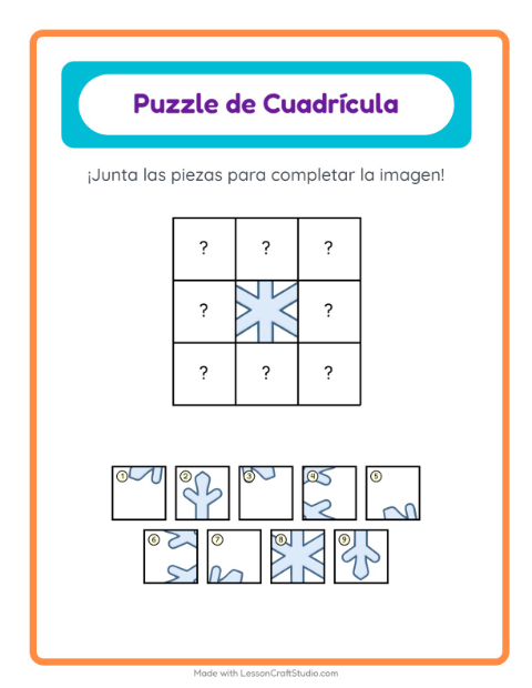 Vista previa de la hoja de Emparejar En Cuadrícula con Clima para jardín infantil