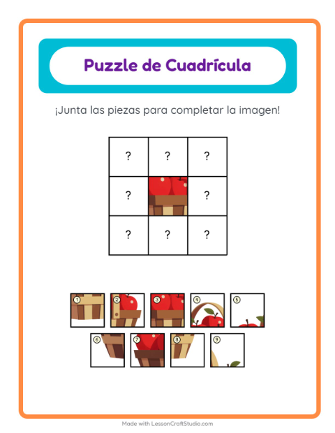 Vista previa de la hoja de Emparejar En Cuadrícula con Día de Acción de Gracias para jardín infantil