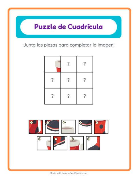 Vista previa de la hoja de Emparejar En Cuadrícula con Ropa para jardín infantil