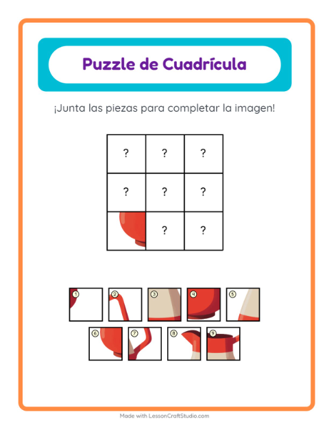 Cuadrícula con Utensilios de cocina