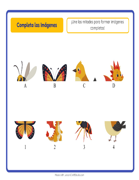 Vista previa de la hoja de Emparejar Sombras con Cosas que vuelan para jardín infantil