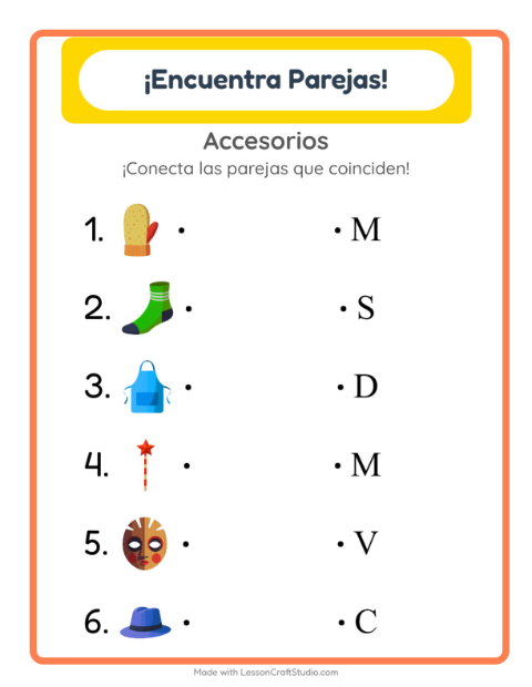 Letra inicial con Accesorios