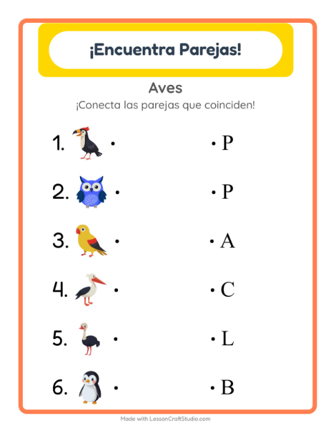 Letra inicial con Aves