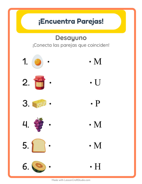 Letra inicial con Desayuno