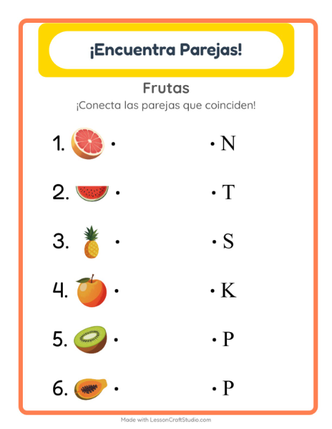 Vista previa de Sonido Inicial con Frutas: ¿Con Qué Letra Empieza?