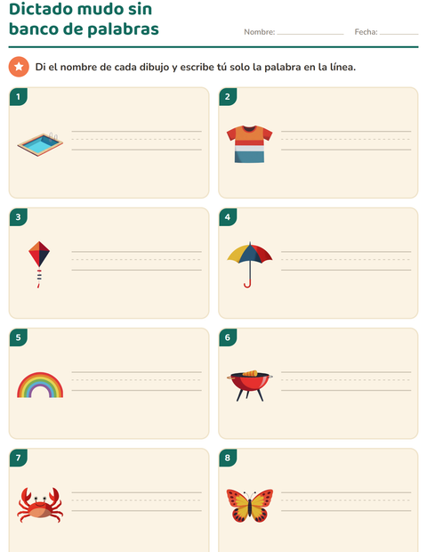 Vista previa de la hoja de Escribir la palabra con Verano para grado 1