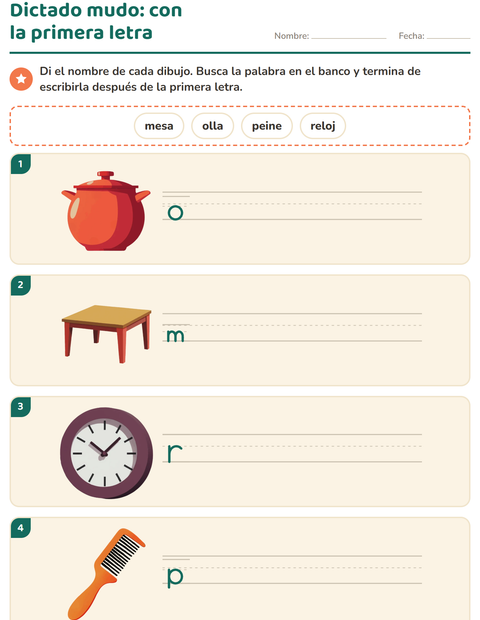 Vista previa de la hoja de Escribir la palabra con Alrededor de la casa para grado 1