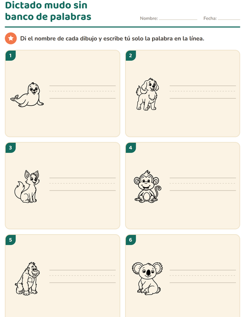 Vista previa de la hoja de Escribir la palabra con Animales del zoológico BN para grado 1