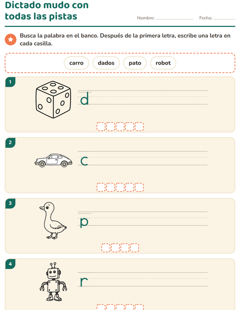 Vista previa de la hoja de Escribir la palabra con Juguetes BN 2 para grado 1