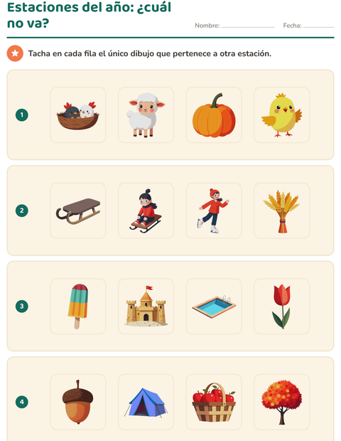 Estaciones del año: ¿cuál no va?