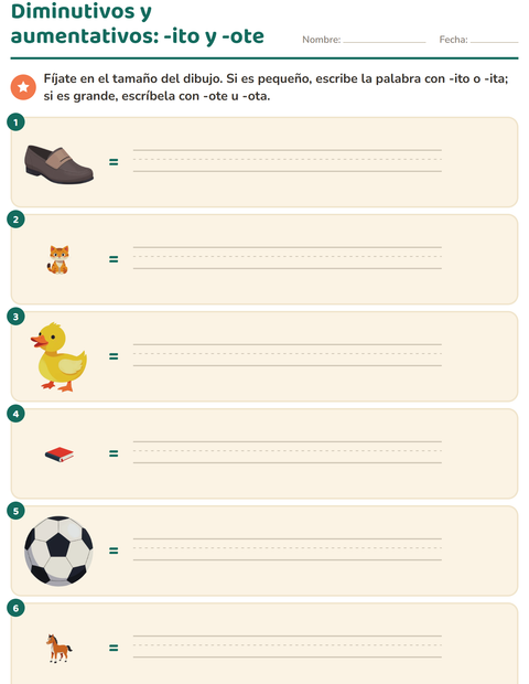 Vista previa de la hoja de Familias de palabras para grado 2